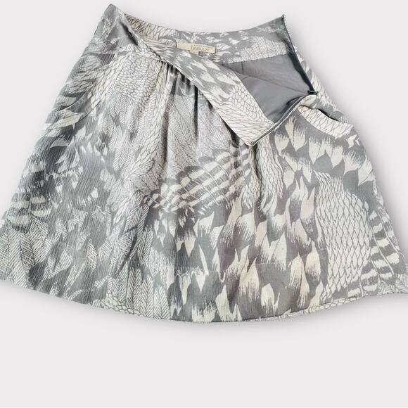 Banana Republic Heritage Label Skirt SZ 0 Silk Blend Retro Print Pockets Preppy - Picture 4 of 7